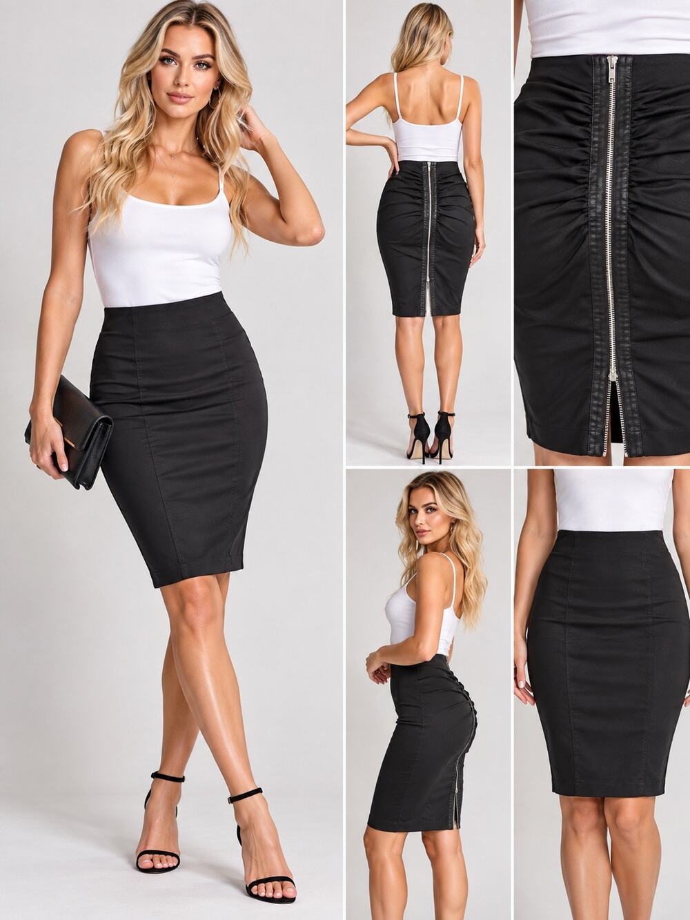 2b Bebe Sexy Back Ruched Skirt EUC